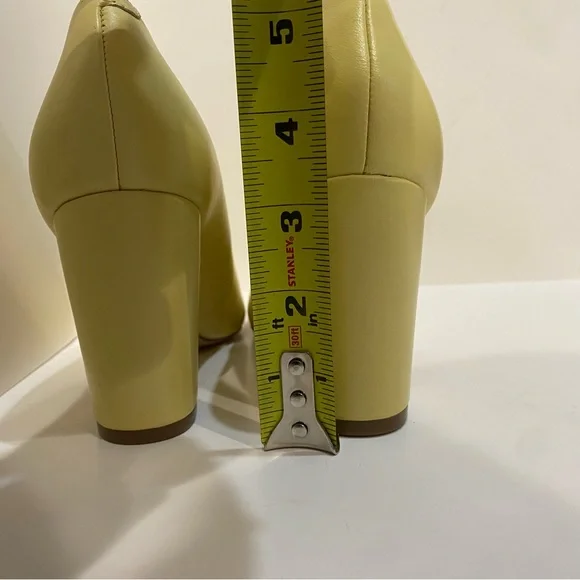 Yellow Block Heel Nine West Cara Pump Heels (Women’s 6.5) - Picture 8 of 12